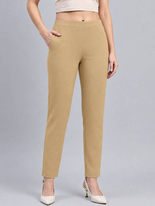 Wheat Cotton Stretch Kurti Pants