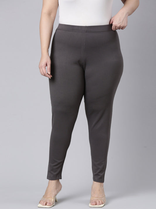 Silver Grey Ponte Smart Fit Leggings