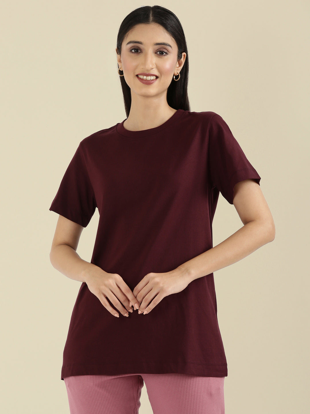 Cotton Jersey Crew Neck Regular Long T-Shirt