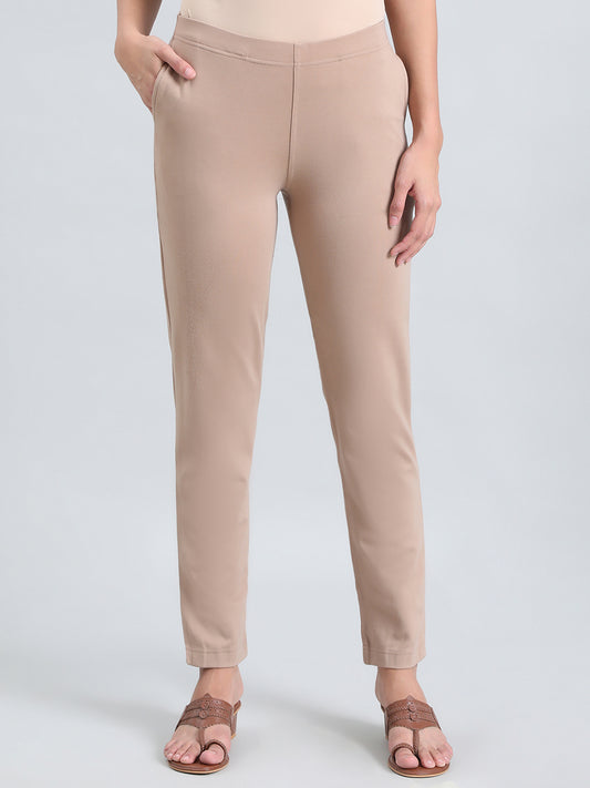 Light Wheat Ponte Smart Fit Kurti Pant