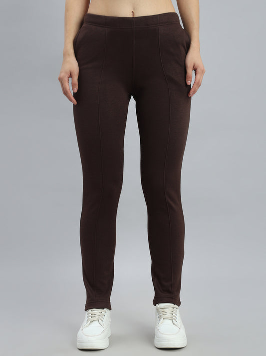 Dark Brown Fleece Ultra Warm Kurti Pant