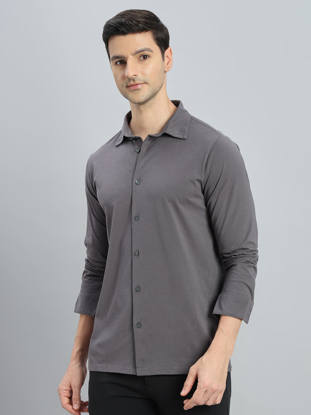 Cotton Stretch Knit Shirt