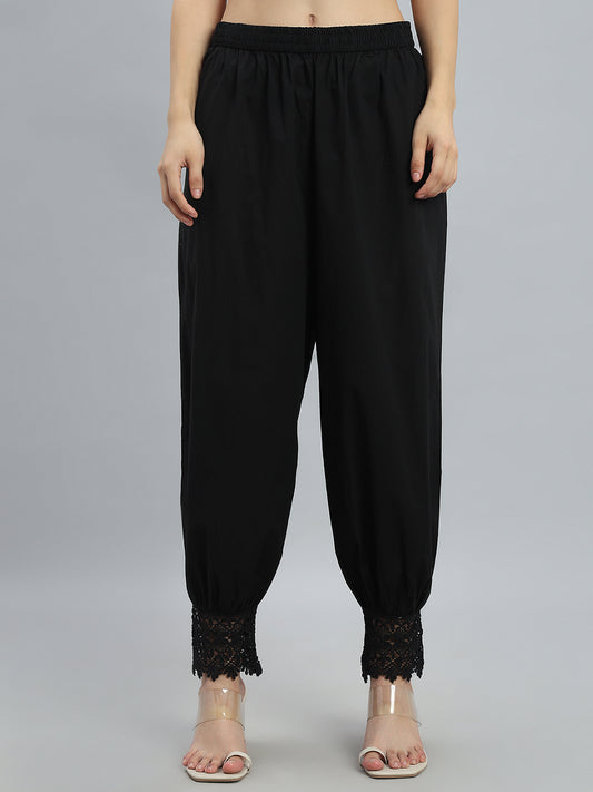 Black Embroidered Lace Salwar