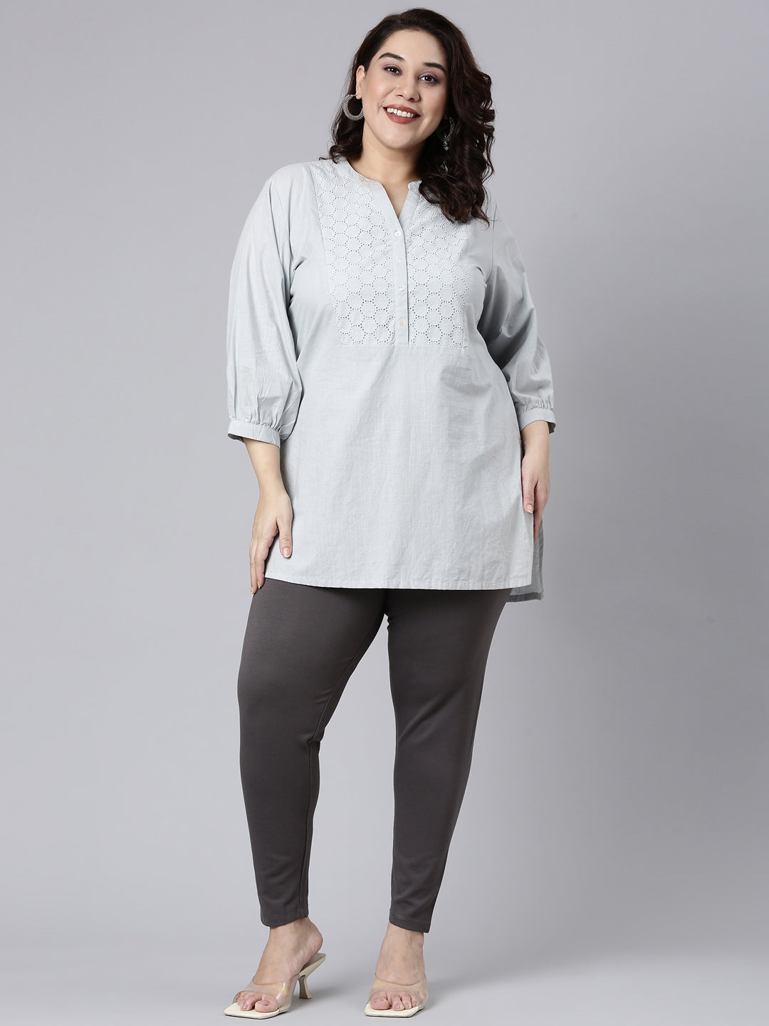 Silver Grey Ponte Smart Fit Leggings