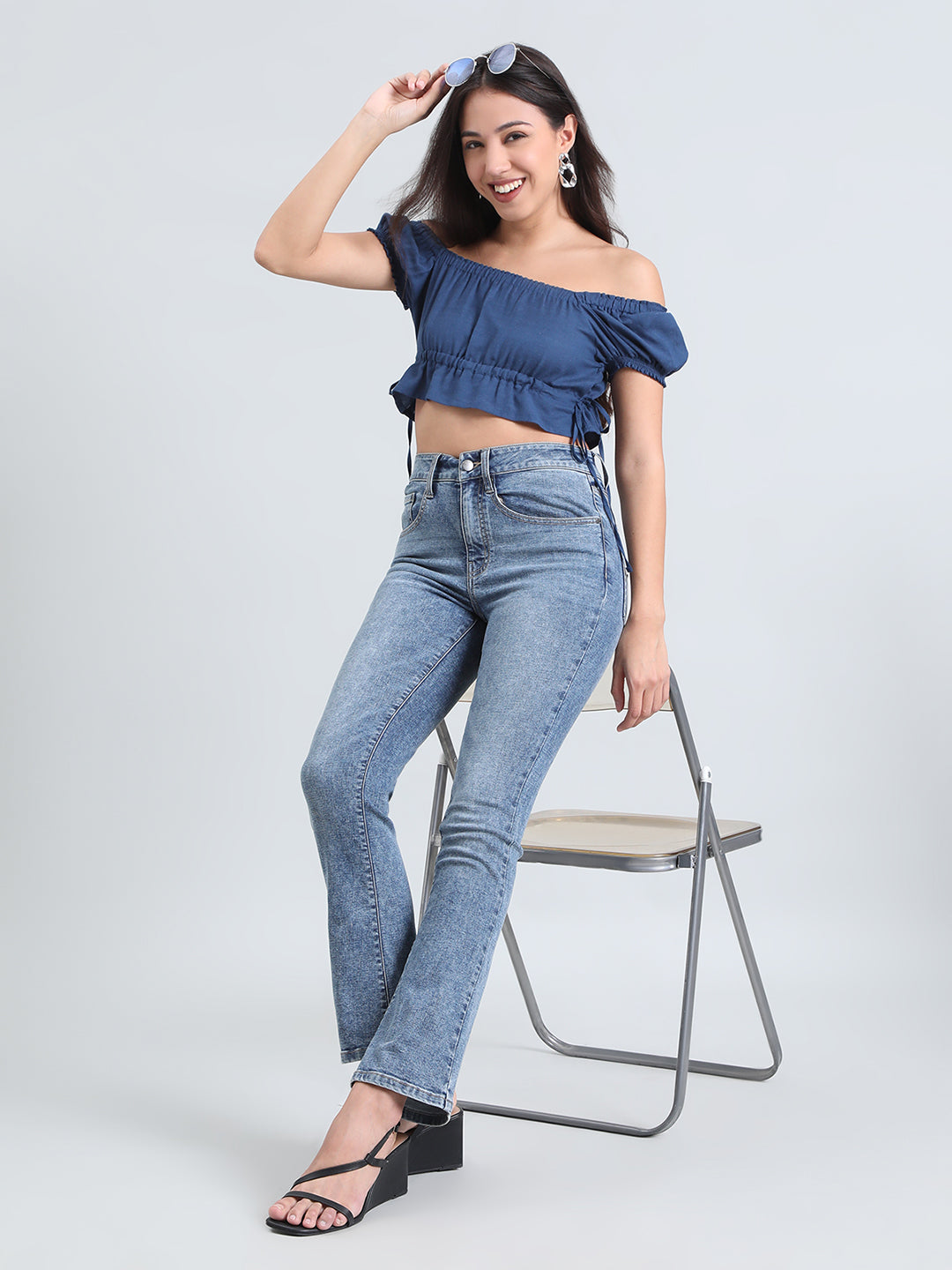 Light Blue Denim Boot Cut Jeans