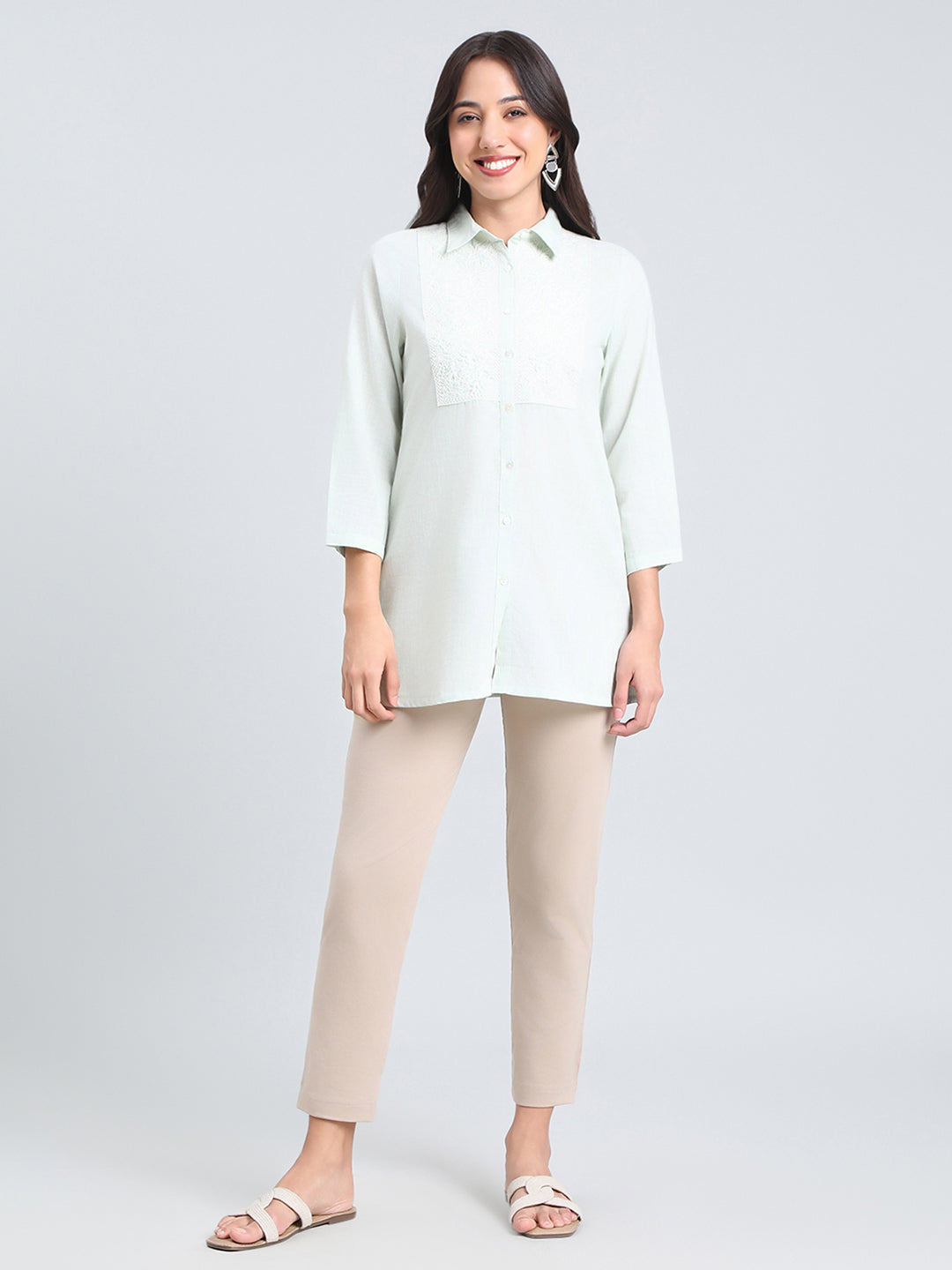 Dark Beige Cotton Stretch Kurti Pants