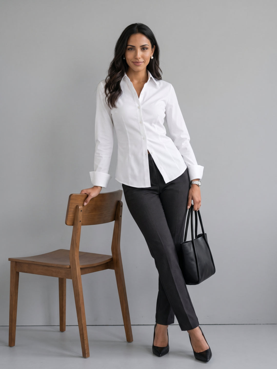 Black Roma Stripes Formal Pant