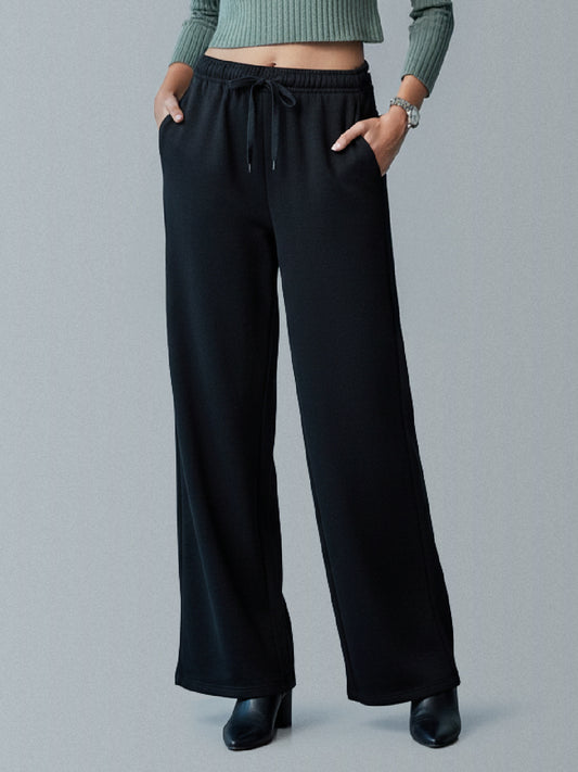 Black Fleece Wide Pant