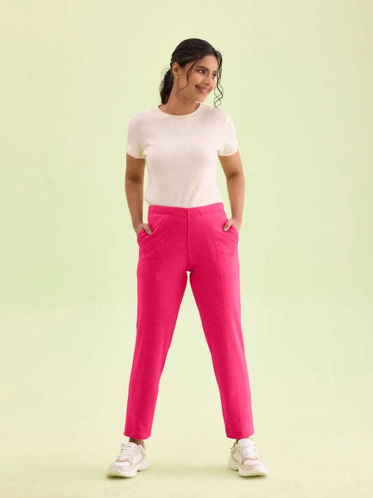 Dark Rose Fleece Ultra Warm Kurti Pant