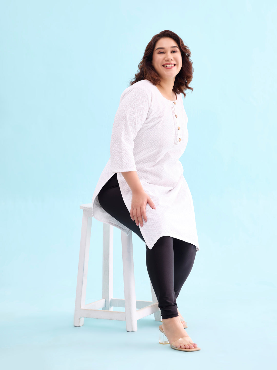 Black Nylon Stretch Shimmer Leggings