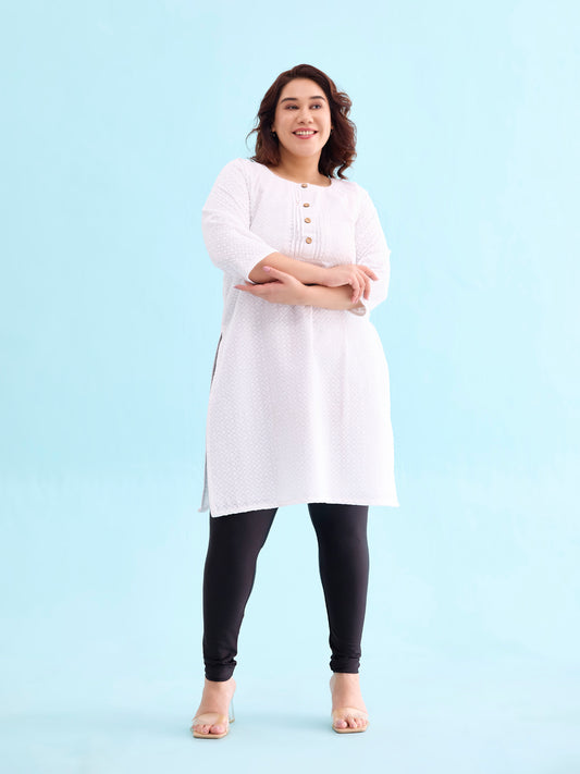 Black Nylon Stretch Shimmer Leggings