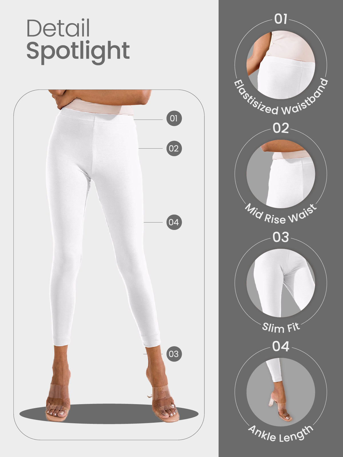 White Ponte Smart Fit Leggings