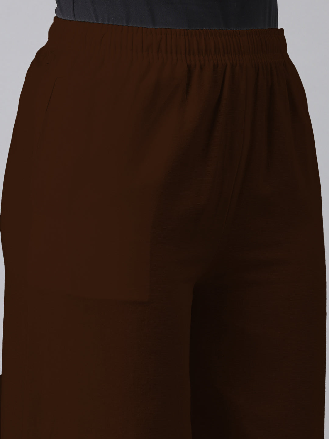 Dark Brown Linen Lace Palazzo