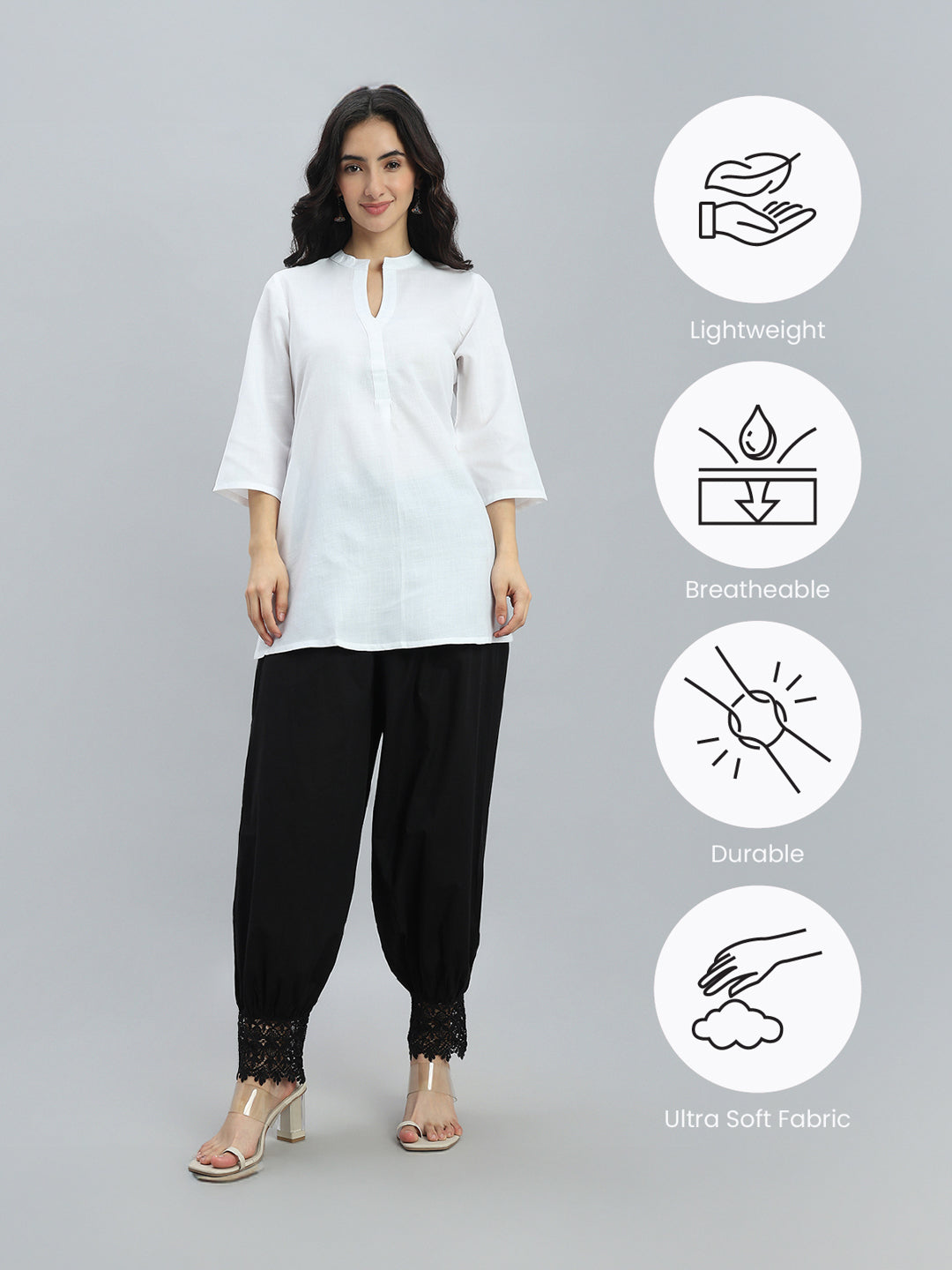 Black Embroidered Lace Salwar