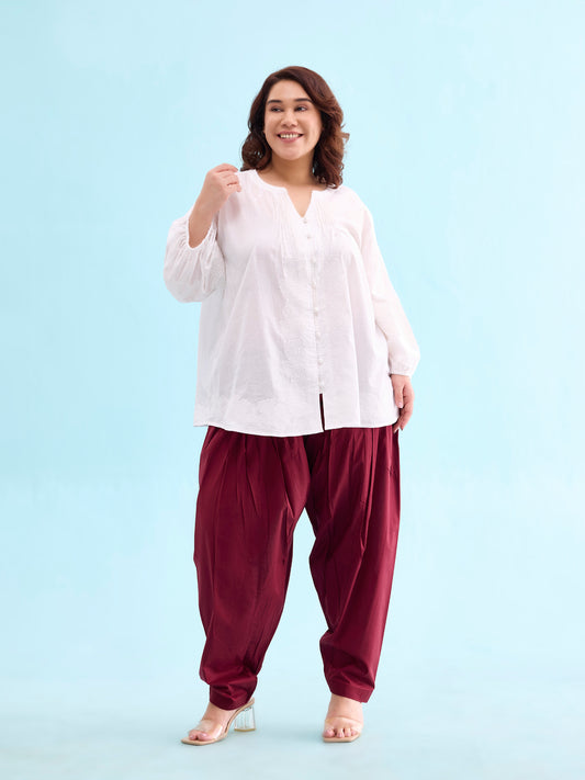 Maroon Cotton Salwar