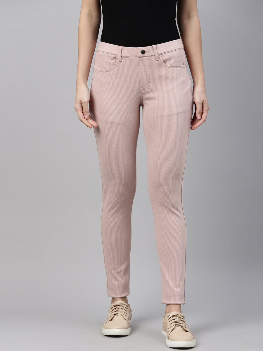 Buy Cream Jeans & Jeggings for Women by GO COLORS Online