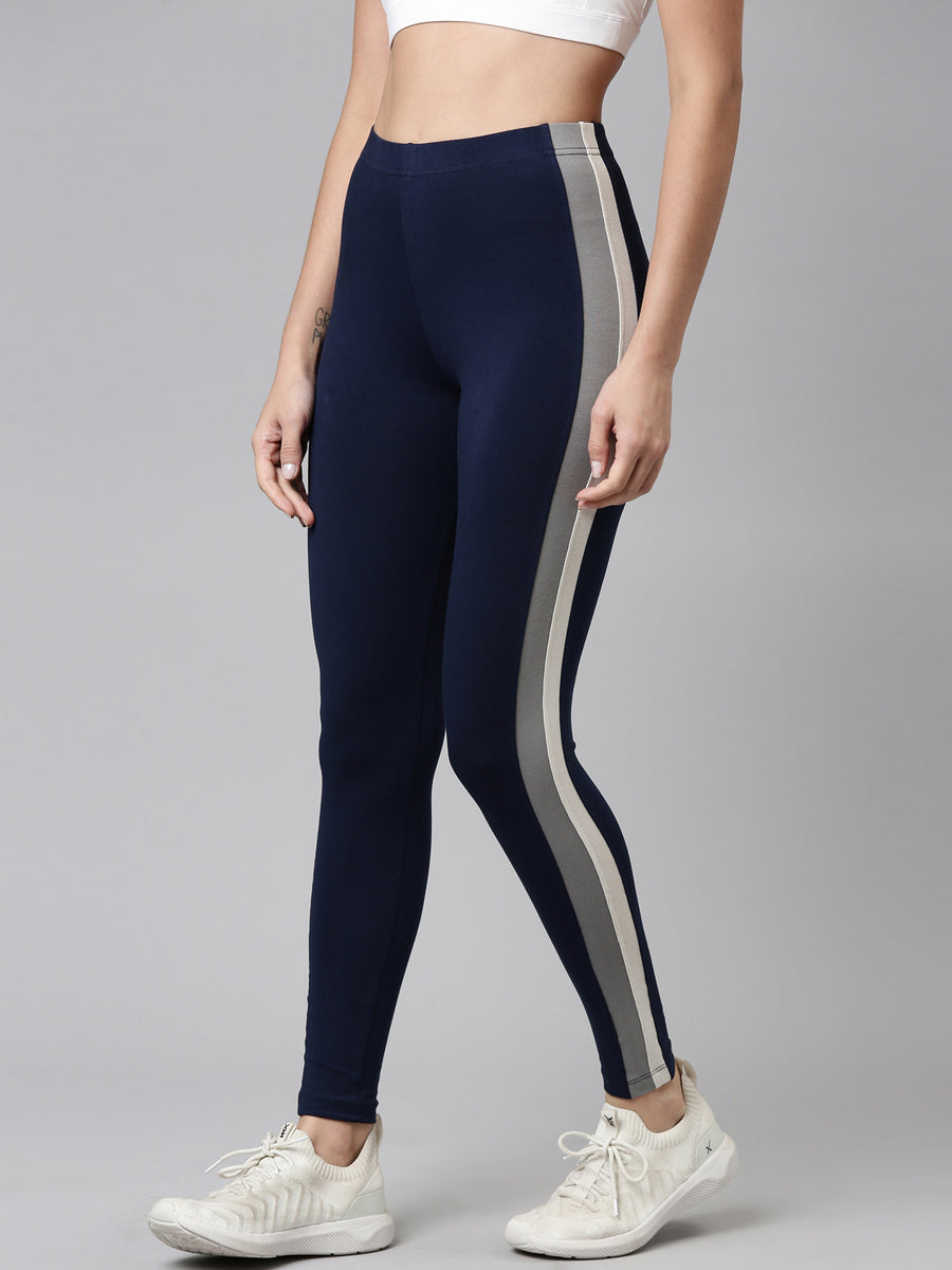 Contrast Stripe Pocket Activewear Leggings