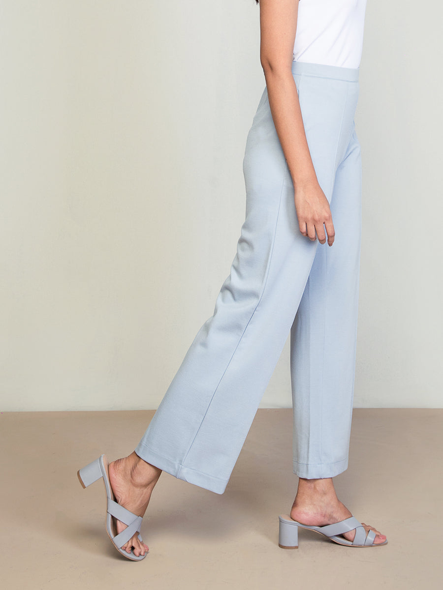 The Piti Wide Leg Pants-Aqua main image 0