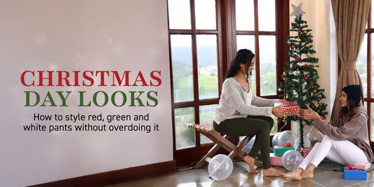 Christmas Day Looks: How to Style Red, Green and White Pants Without Overdoing It