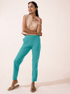 Light Mint Cotton Stretch Kurti Pants