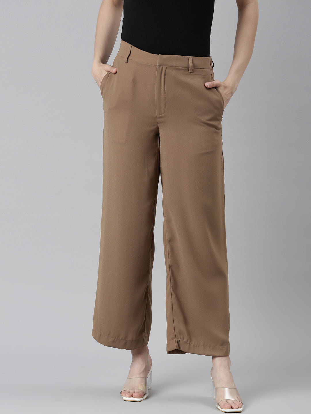 With Confidence High-Rise Straight-Leg Crepe Pants | Windsor