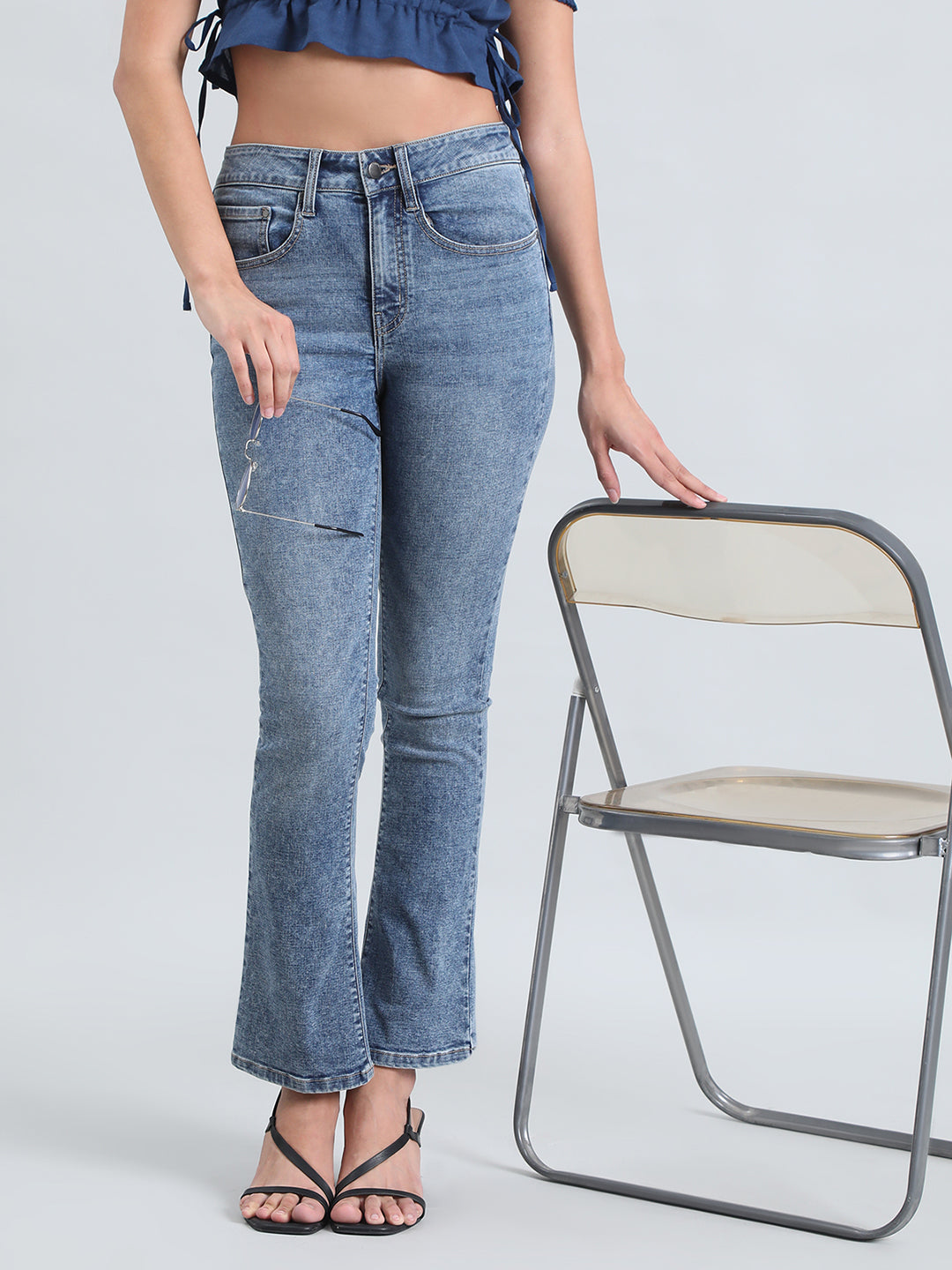 Light Blue Denim Boot Cut Jeans