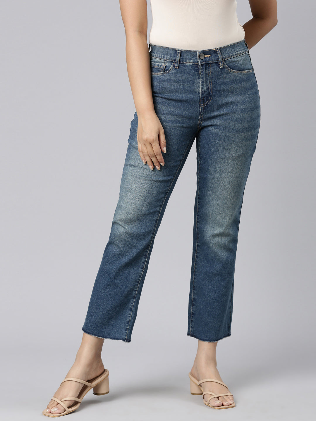 Solid Super Flare Jeans