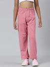 Blush Pink Cotton Stretch Track Pant