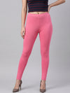 Young Pink Cotton Stretch Ankle Length Leggings