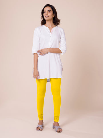 Yellow Georgette Kurti | Georgette fabric, Matching leggings, Effortless  style
