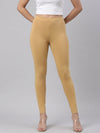 Wheat Cotton Stretch Ankle Length Leggings