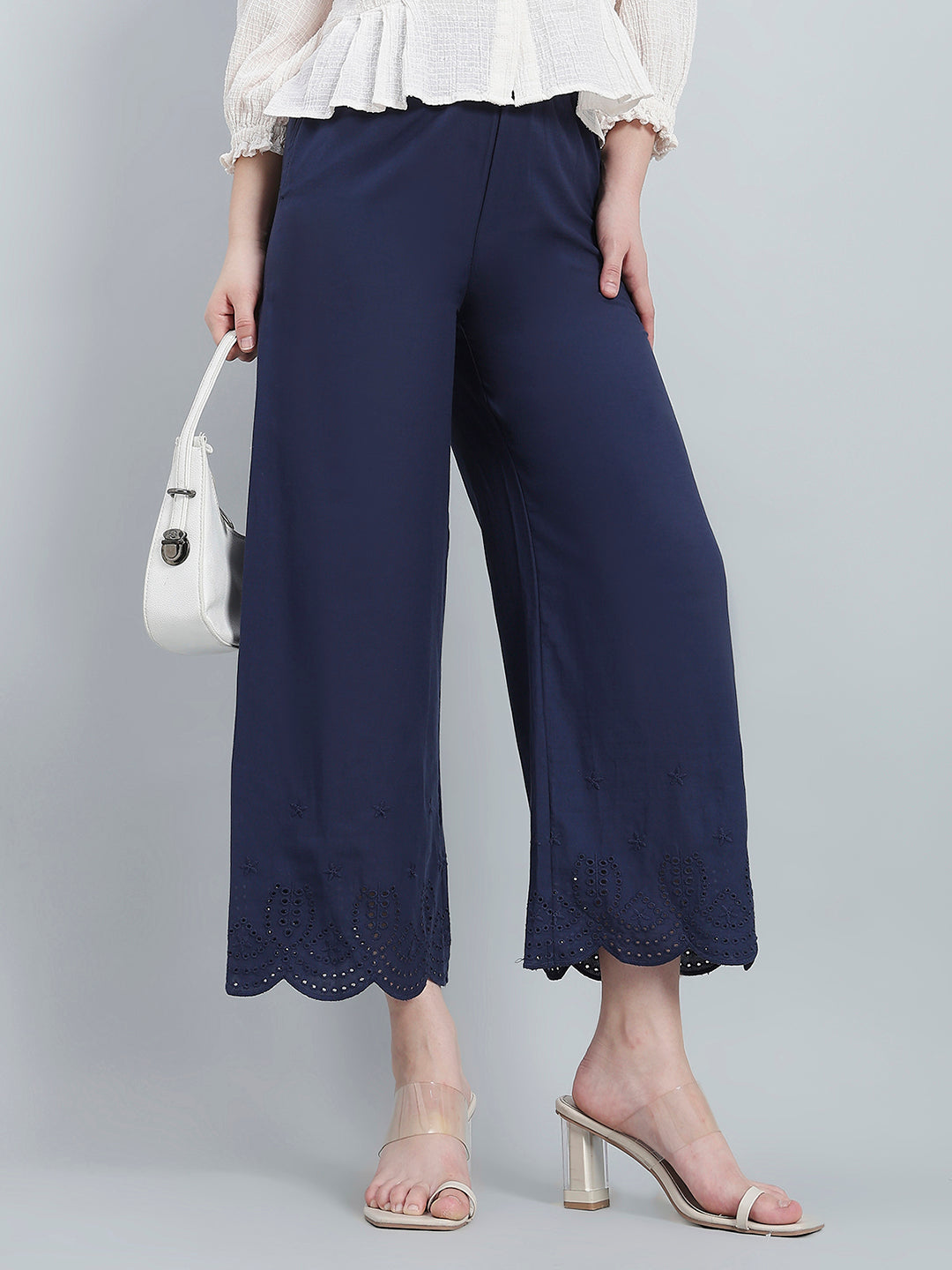 Navy Cotton Hakoba Palazzo