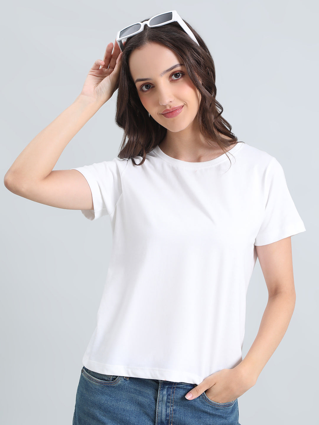 Cotton Jersey Crew Neck Slim Fit T-Shirt