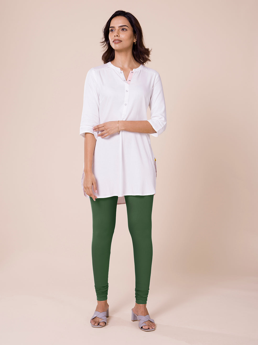 Buy White Leggings for Women by Go Colors Online | Ajio.com