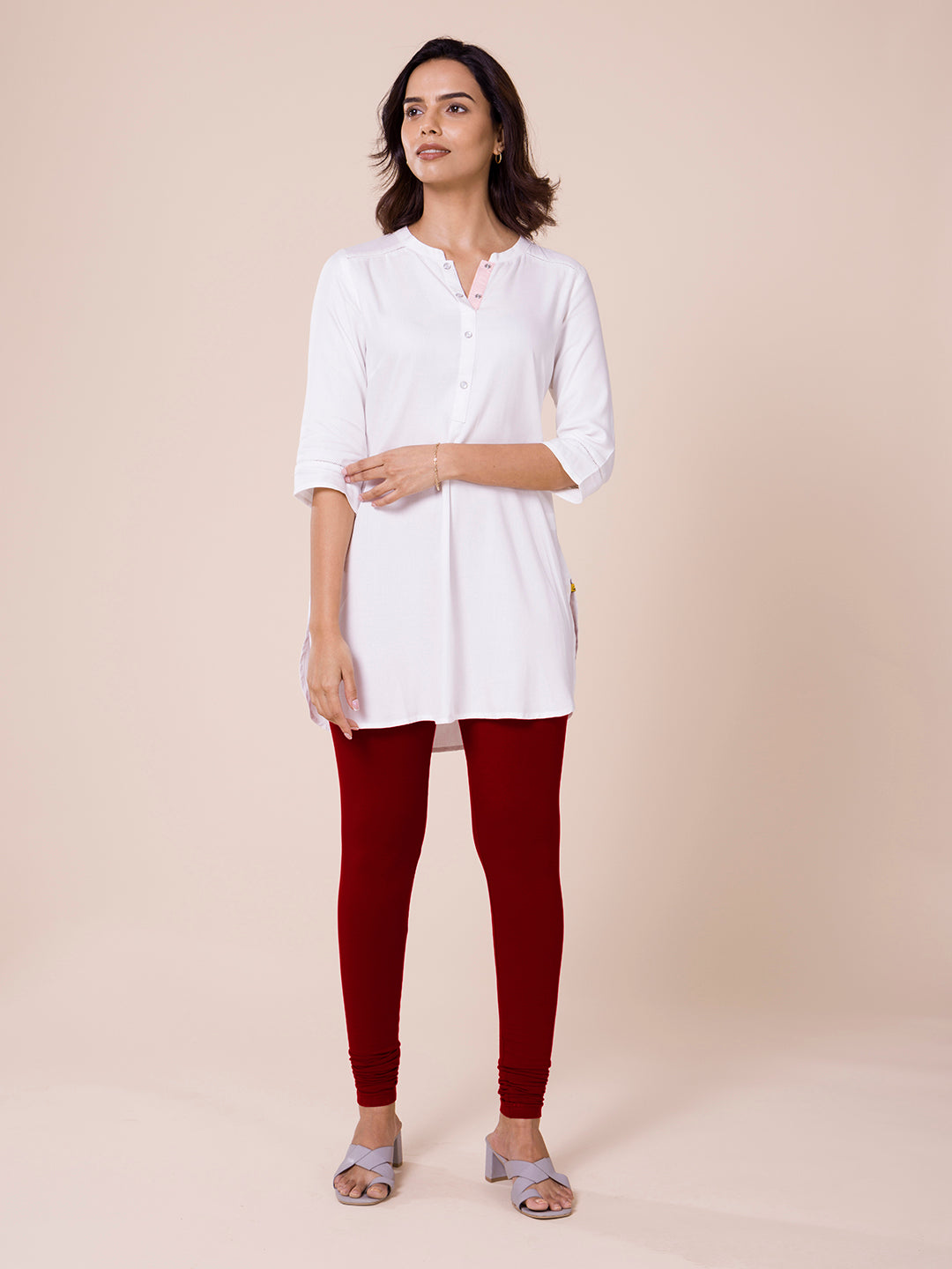 Cotton Churidar Ladies Maroon Leggings, Size: Free Size at Rs 150