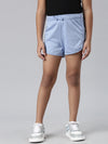 Baby Blue Cotton Knit Shorts