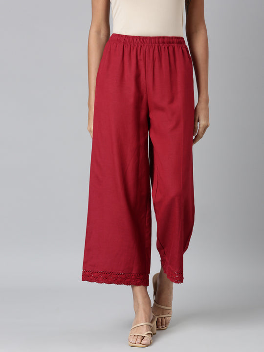Free Size Palazzo - Buy Peach Palazzo Pants Online In India – 9shines label