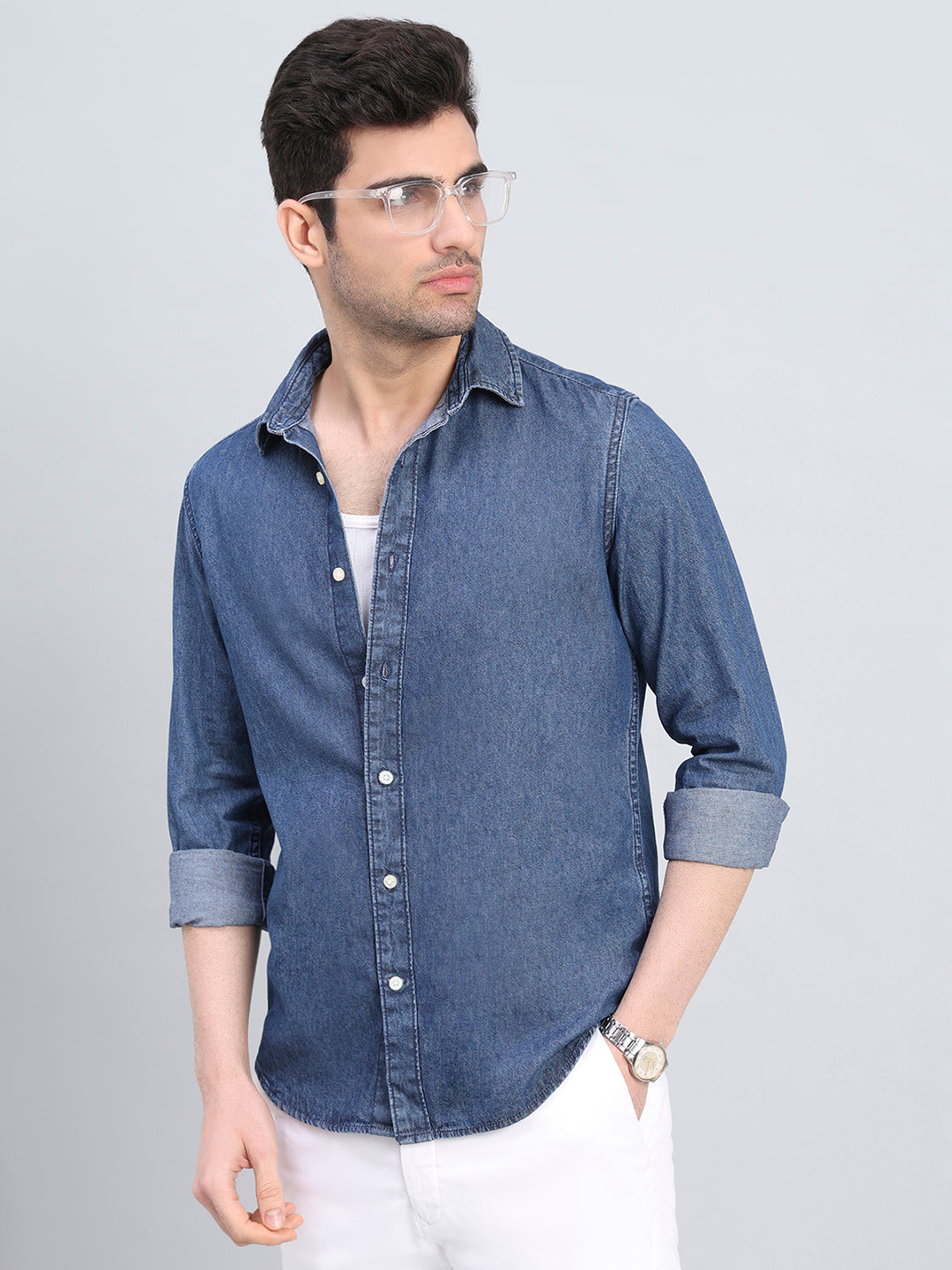 100% Cotton Regular Fit Denim Shirt