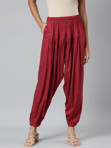 Red Bamboo Rayon Harem Pants from Thailand | Hippie-Pants.com – Hippie Pants