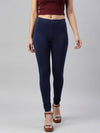 Navy Cotton Stretch Churidar