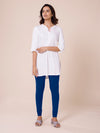 Light Ink Blue Cotton Stretch Churidar