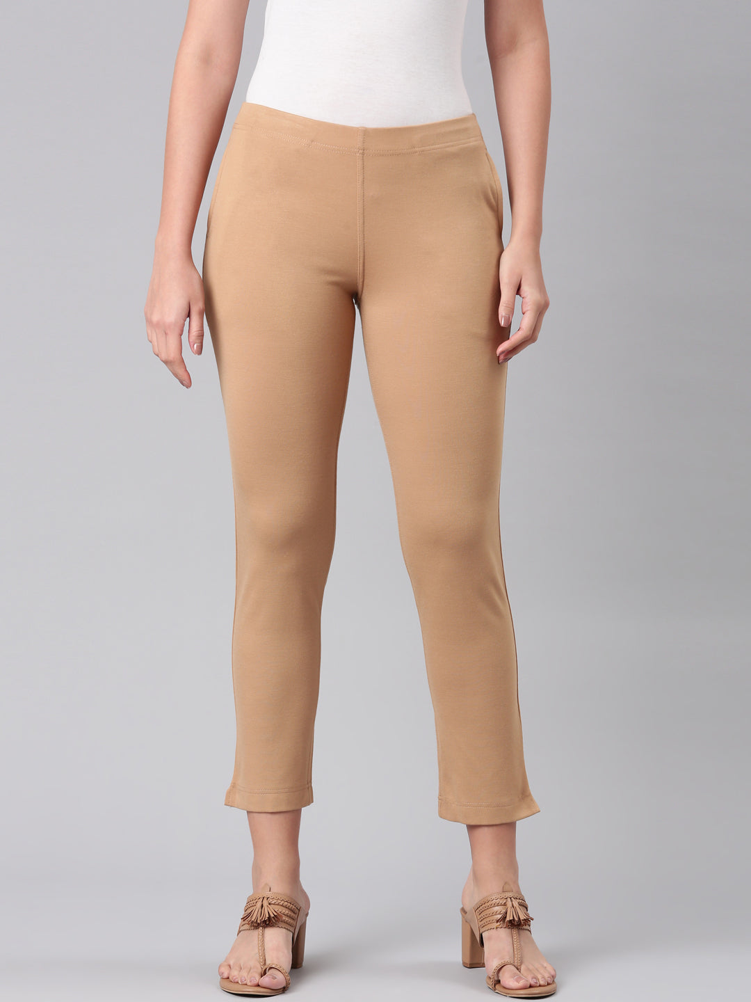 Wheat Ponte Smart Fit Kurti Pant