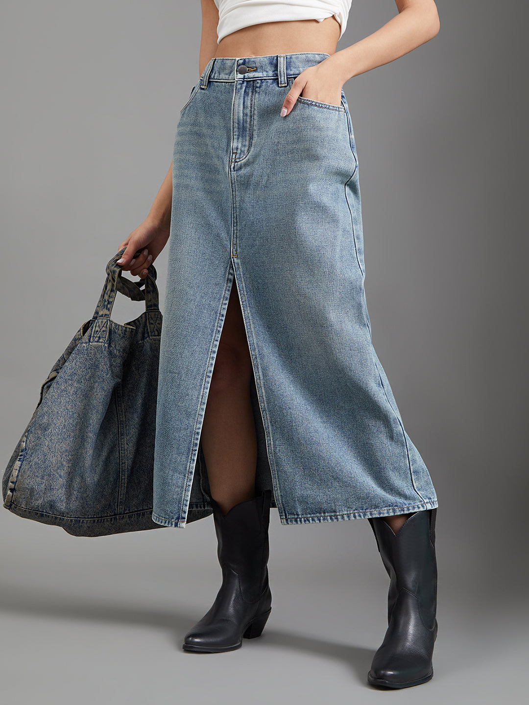 Blue Denim Skirt