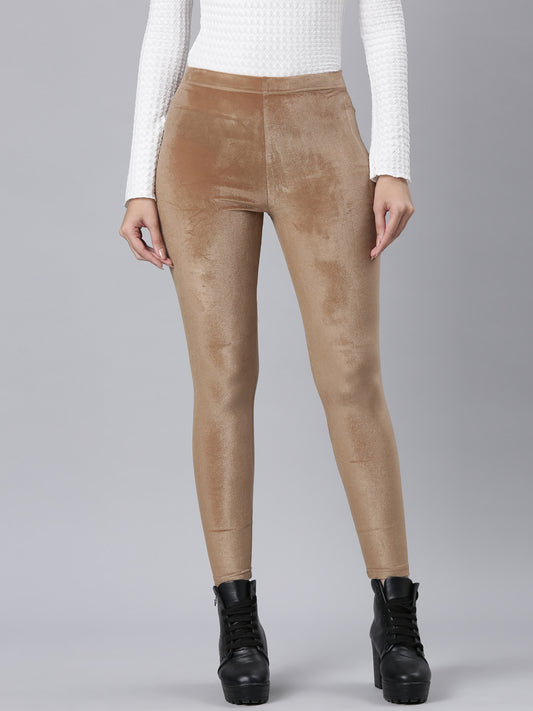 Wheat Velour Leggings