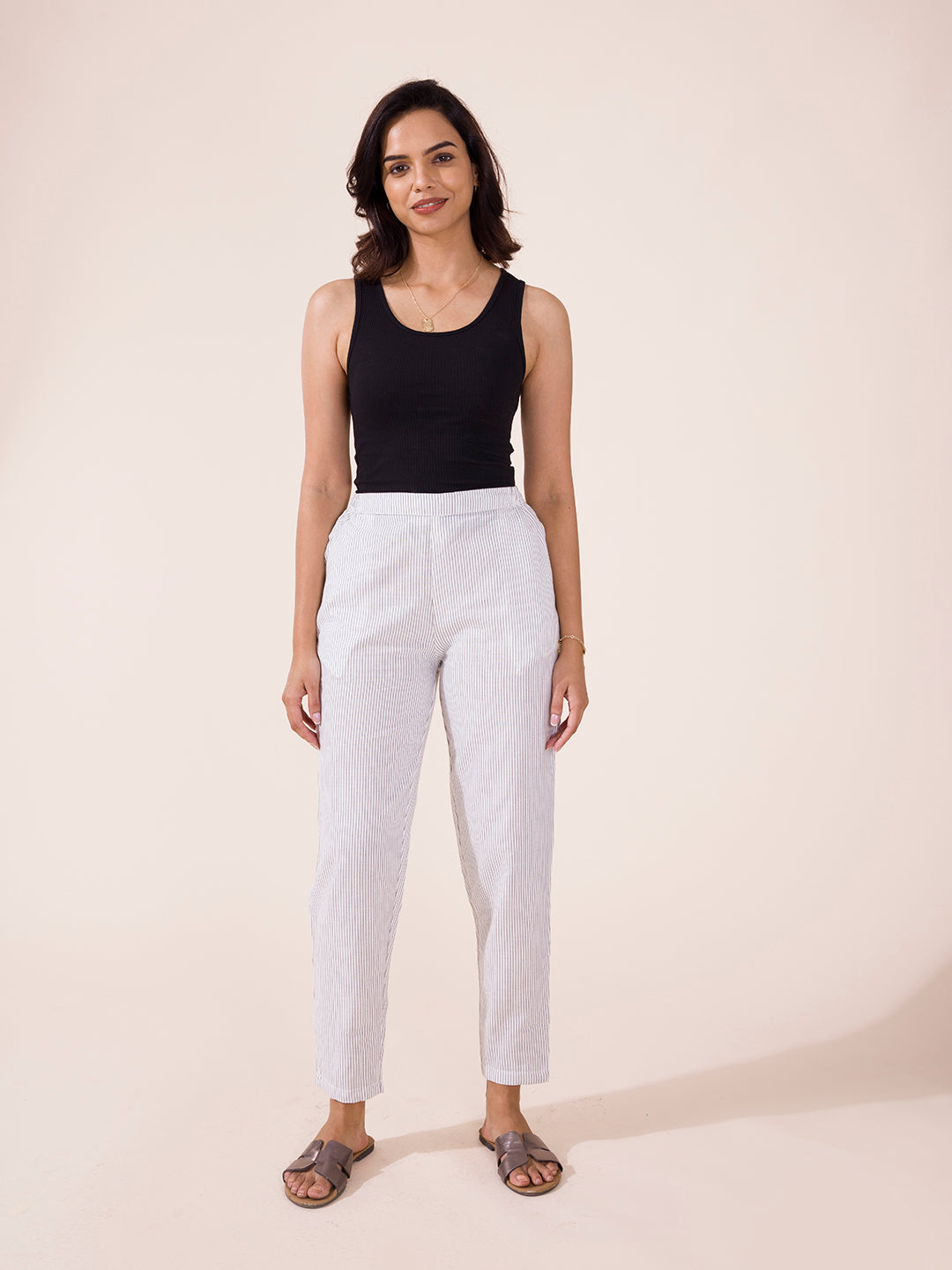 Regular Fit Linen Pants - White - Men | H&M US