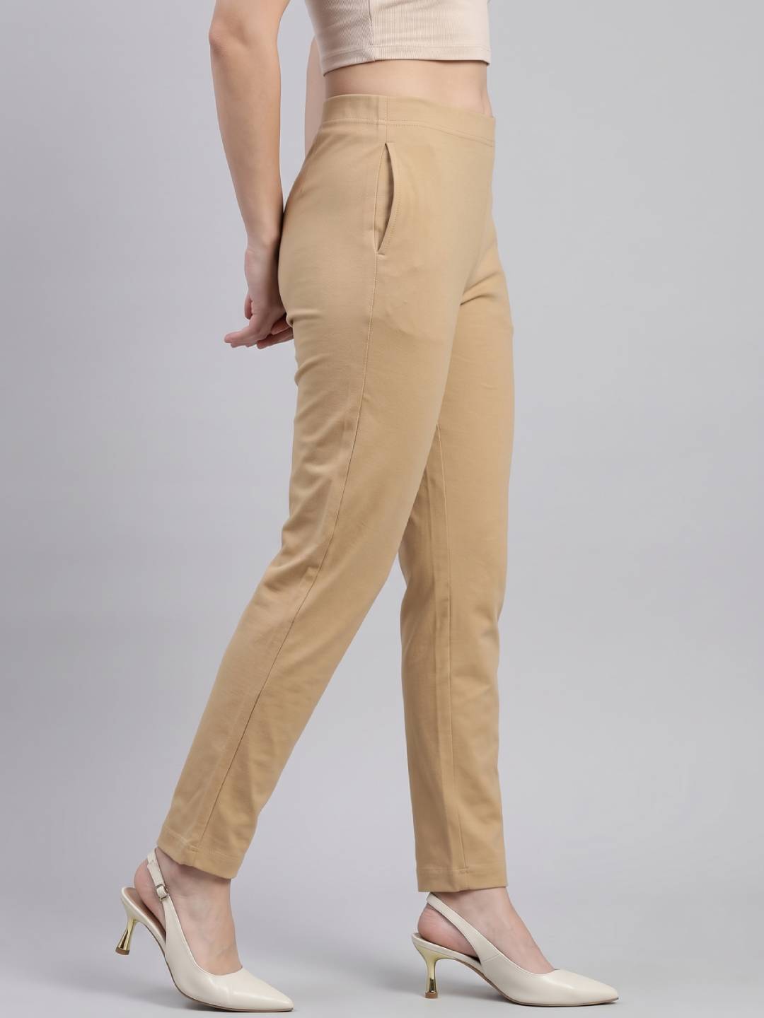 Wheat Cotton Stretch Kurti Pants
