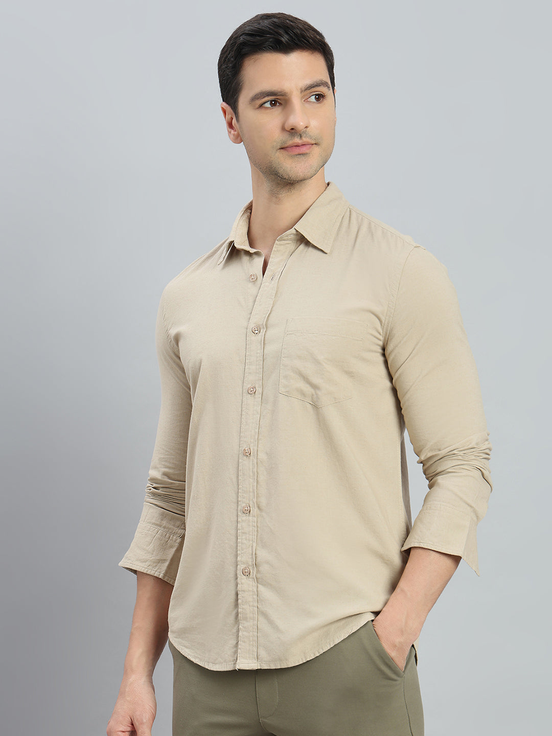 Linen Blend Regular Fit Shirt