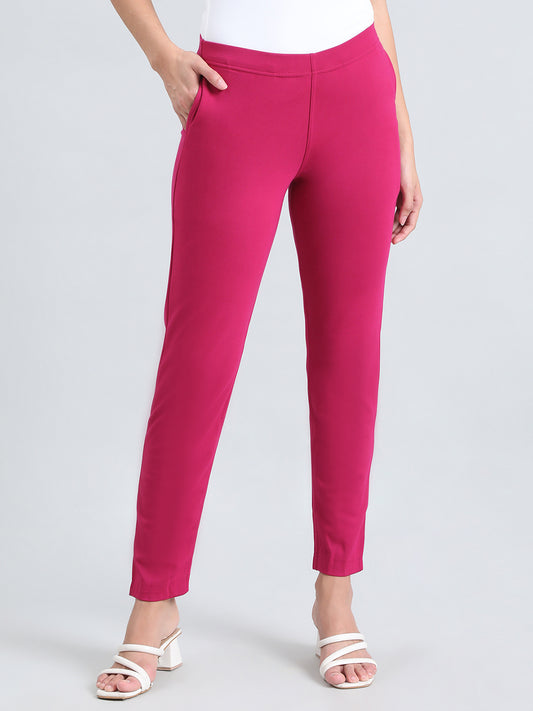 Dark Rose Ponte Smart Fit Kurti Pant