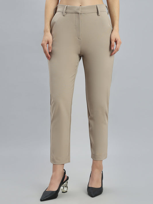 Beige Smart Fit Pant