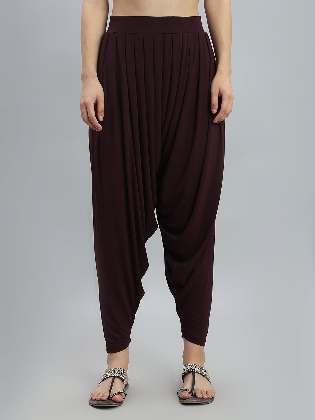 Dark Wine Viscose Stretch Patiala